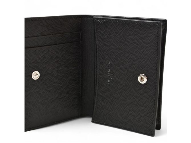 Portafoglio Saint Laurent in pelle nera Nero Argento - vista 6