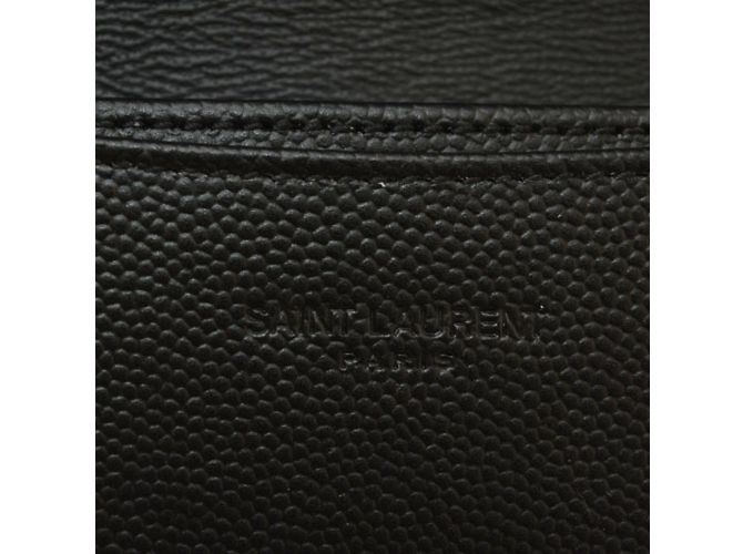 Portafoglio Saint Laurent in pelle nera Nero Argento - vista 8