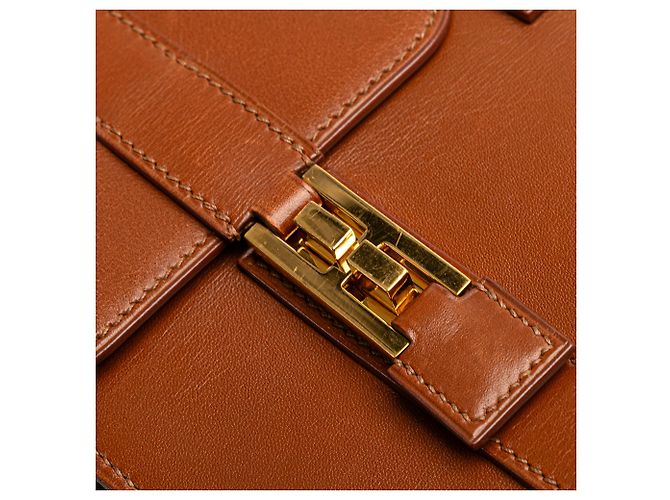 Borsa Hermès Drag 37 in vitello marrone - vista 10