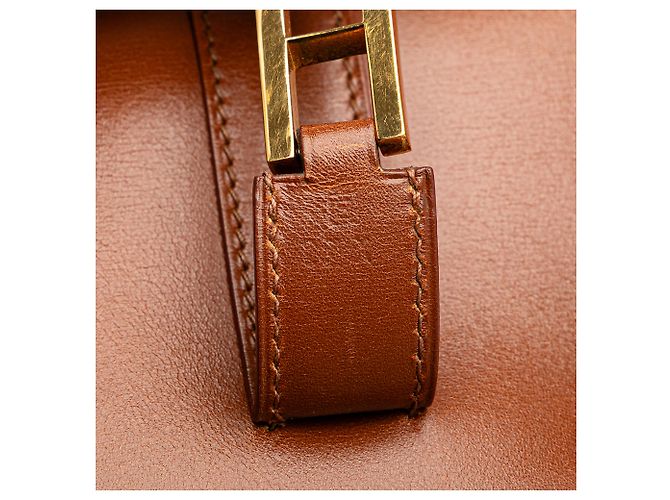Borsa Hermès Drag 37 in vitello marrone - vista 6