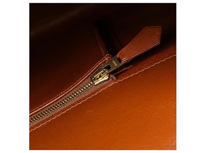 Borsa Hermès Drag 37 in vitello marrone - vista 7