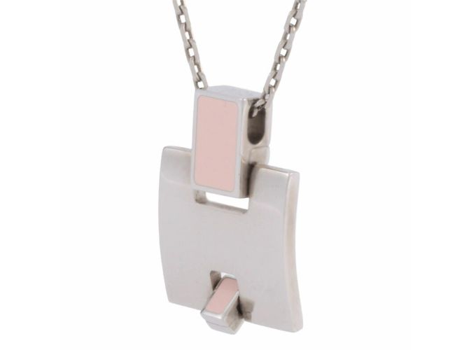 Hermès Pendente collana Hermes Irene Argento Rosa - vista 5