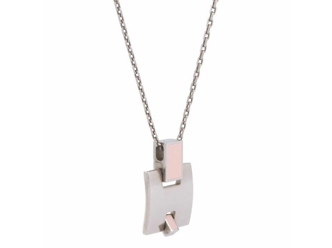 Hermès Pendente collana Hermes Irene Argento Rosa - vista 6