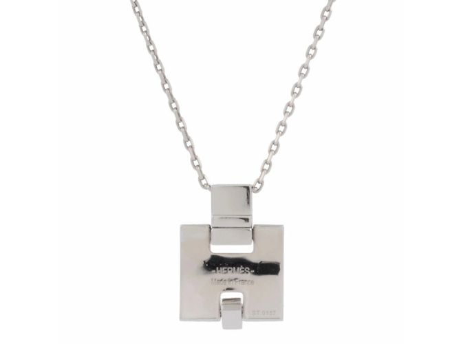 Hermès Pendente collana Hermes Irene Argento Rosa - vista 7