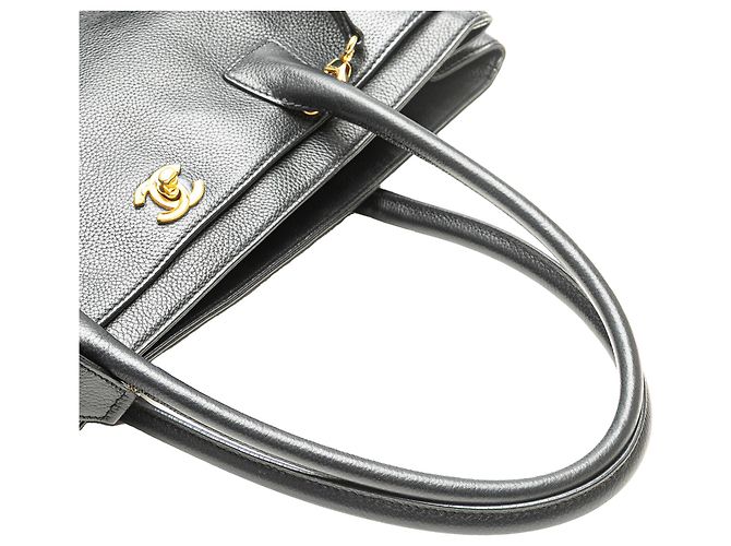 Executive Chanel Tote Esecutivo Medio in Pelle di Vitello Nera Nero - vista 11