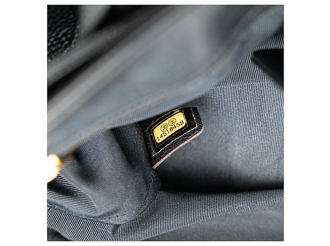Executive Chanel Tote Esecutivo Medio in Pelle di Vitello Nera Nero - vista 6