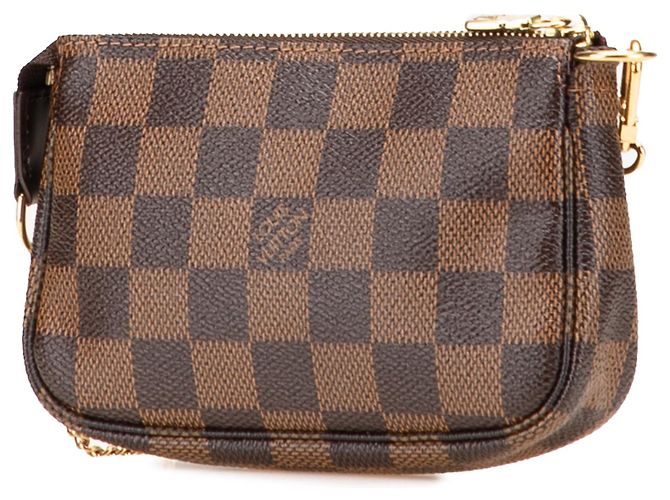 Mini Pochette Accessoires Louis Vuitton in Damier Ébène marrone - vista 2