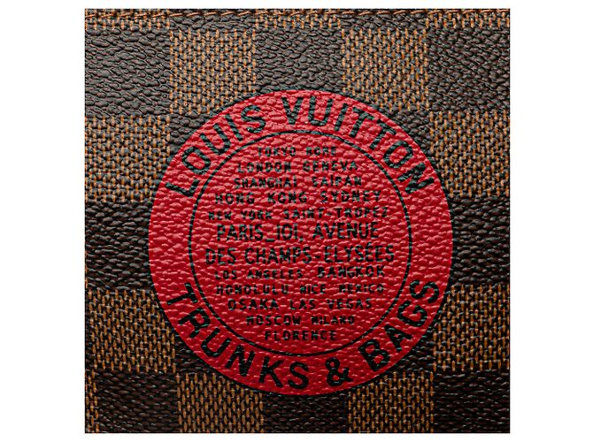 Mini Pochette Accessoires Louis Vuitton in Damier Ébène marrone - vista 5