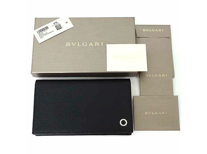 Bulgari Bvlgari Bvlgari Bi-Fold Langbörse Schwarz Blau - Ansicht 2