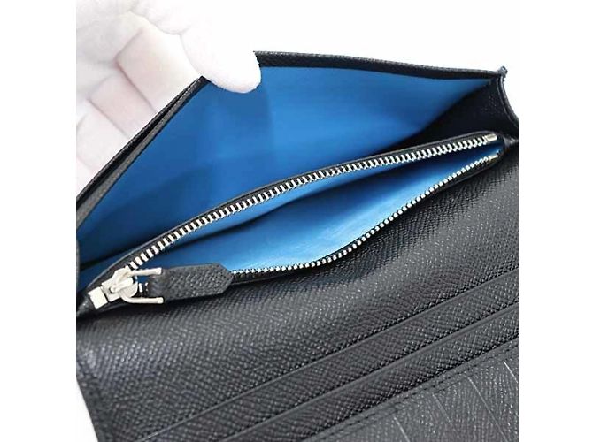 Bulgari Bvlgari Bvlgari Bi-Fold Langbörse Schwarz Blau - Ansicht 5