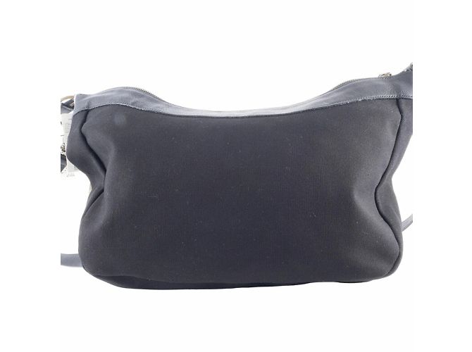 Borsa a spalla in tela e pelle nera Burberry Nero - vista 3