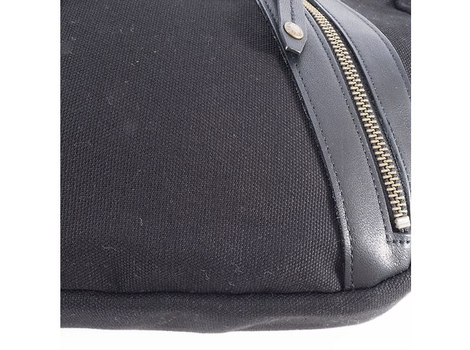 Borsa a spalla in tela e pelle nera Burberry Nero - vista 4