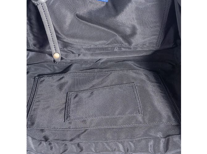 Borsa a spalla in tela e pelle nera Burberry Nero - vista 9