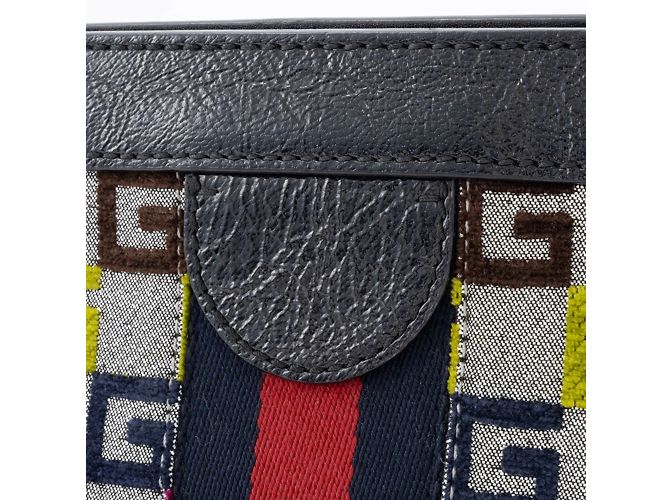 Borsa a Spalla Piccola con Catena Gucci Ophidia Multicolore - vista 13