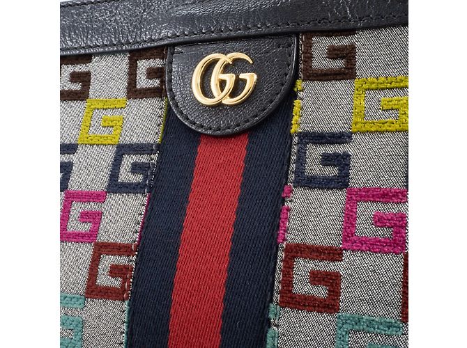 Borsa a Spalla Piccola con Catena Gucci Ophidia Multicolore - vista 17