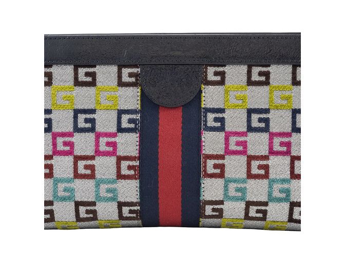 Borsa a Spalla Piccola con Catena Gucci Ophidia Multicolore - vista 3