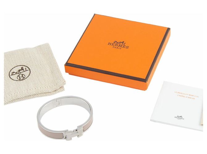 Hermès Hermes Emaille-Armband Braun Silber - Ansicht 10
