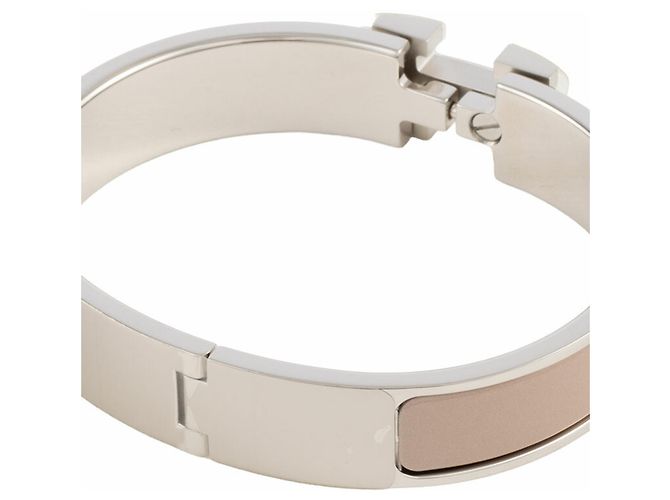 Hermès Hermes Emaille-Armband Braun Silber - Ansicht 13