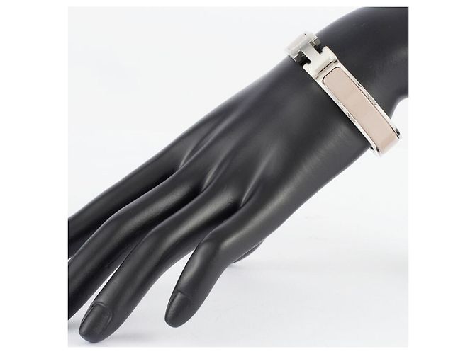 Hermès Hermes Emaille-Armband Braun Silber - Ansicht 15