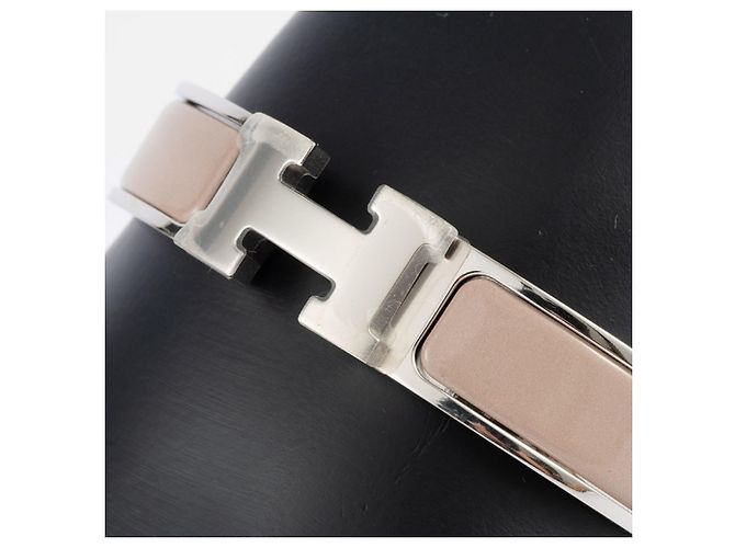 Hermès Hermes Emaille-Armband Braun Silber - Ansicht 16