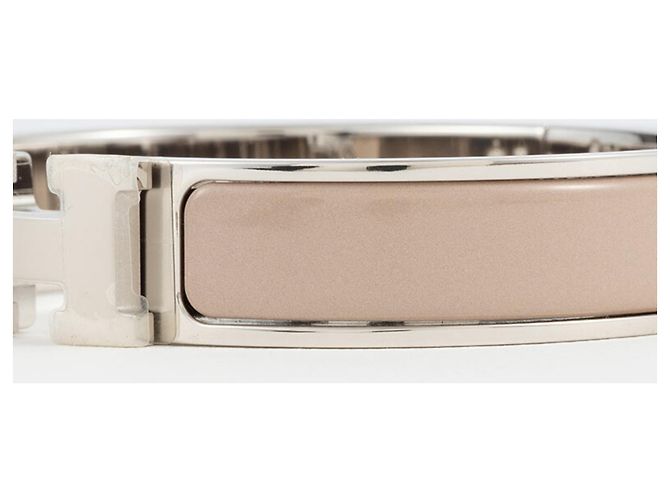 Hermès Hermes Emaille-Armband Braun Silber - Ansicht 17