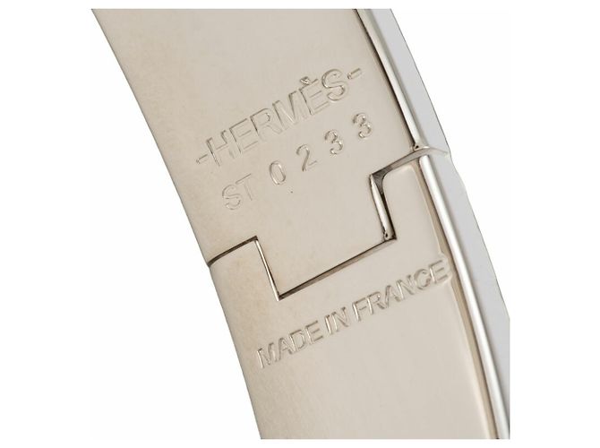 Hermès Hermes Emaille-Armband Braun Silber - Ansicht 4