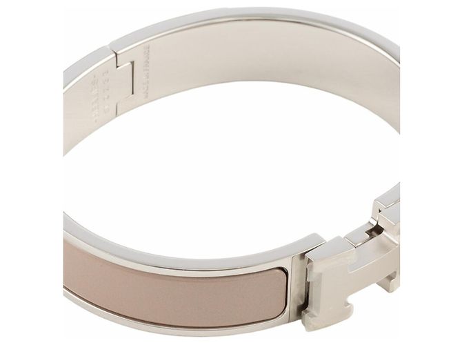 Hermès Hermes Emaille-Armband Braun Silber - Ansicht 7