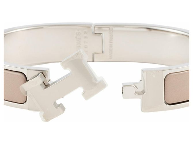 Hermès Hermes Emaille-Armband Braun Silber - Ansicht 9