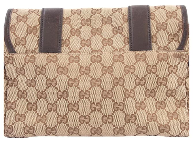 Borsa a Spalla Gucci GG Canvas Marrone Beige - vista 3