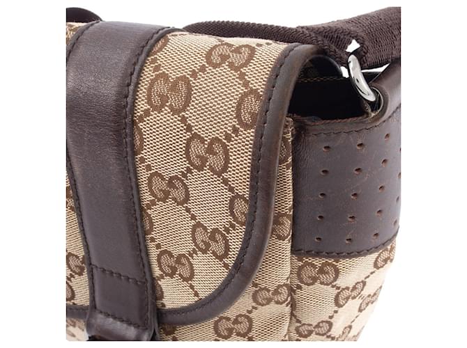 Borsa a Spalla Gucci GG Canvas Marrone Beige - vista 7