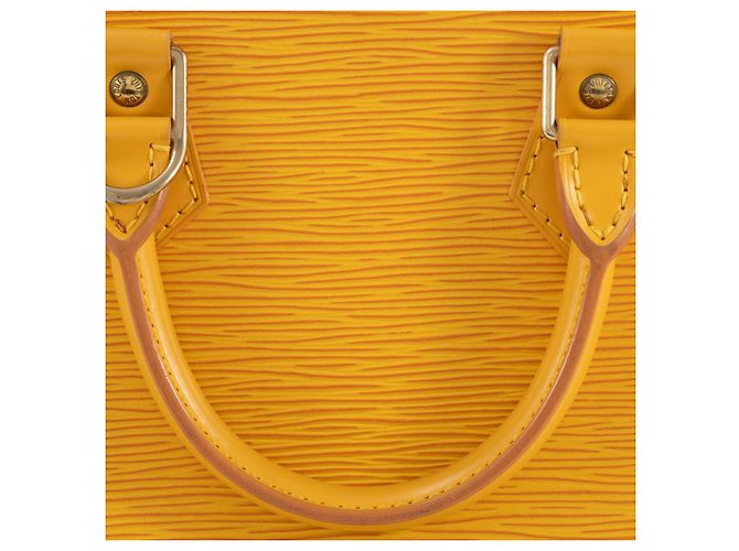 Borsa Louis Vuitton Alma PM in pelle Epi gialla Giallo - vista 11