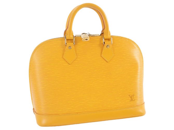 Borsa Louis Vuitton Alma PM in pelle Epi gialla Giallo - vista 2