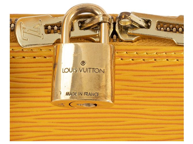 Borsa Louis Vuitton Alma PM in pelle Epi gialla Giallo - vista 7