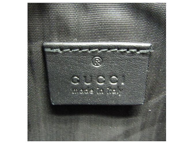 Borsa a spalla in pelle con stampa GUCCY di Gucci Nero D'oro - vista 10
