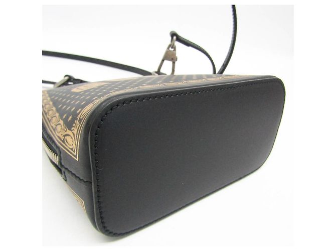 Borsa a spalla in pelle con stampa GUCCY di Gucci Nero D'oro - vista 5