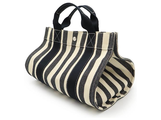 Hermès Hermes Cannes PM Tote Tasche Schwarz Beige - Ansicht 3