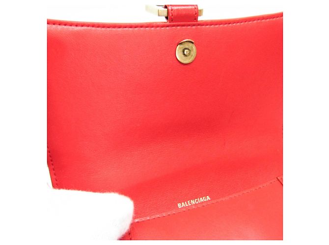 Borsa in pelle Hour Glass di Balenciaga Rosso - vista 11