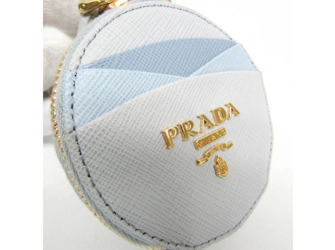 Monedero de cuero Saffiano Prada Azul Azul claro - vista 5