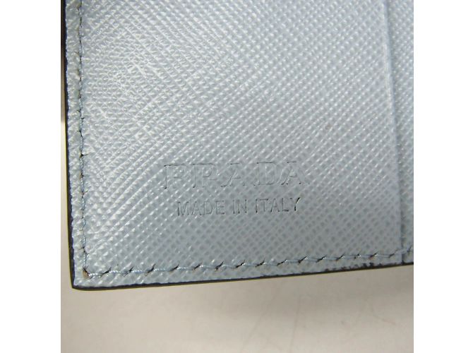 Tarjetero Saffiano de Prada con correa para el cuello Azul - vista 13