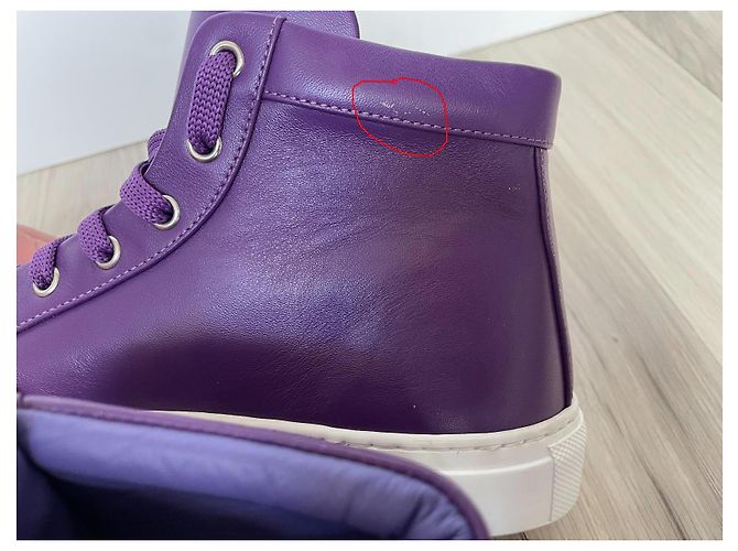 Philipp Plein Leder Sneaker Lila Größe 37 - Ansicht 11