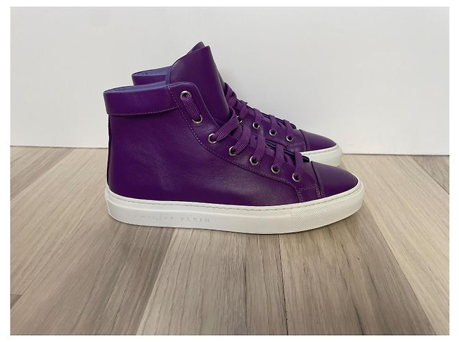 Philipp Plein Leder Sneaker Lila Größe 37 - Ansicht 3