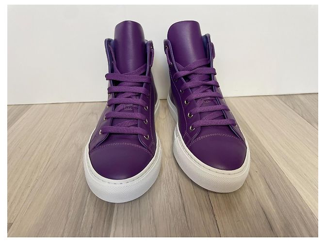 Philipp Plein Leder Sneaker Lila Größe 37 - Ansicht 4
