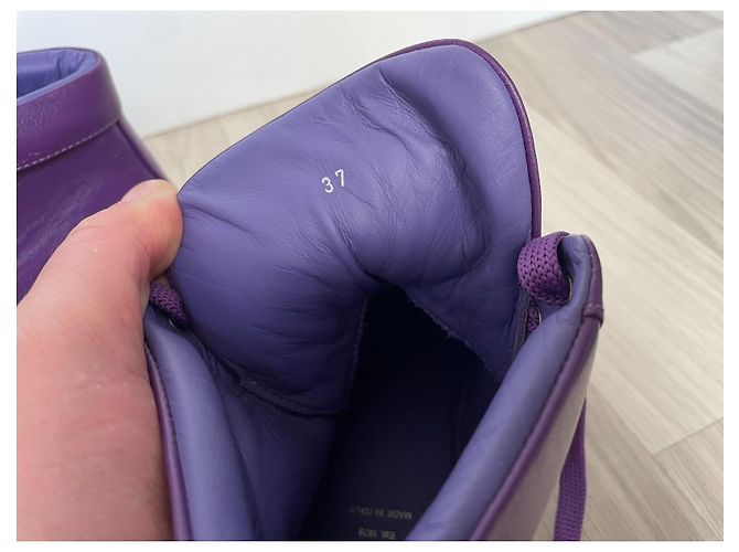 Philipp Plein Leder Sneaker Lila Größe 37 - Ansicht 8