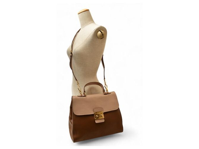 Borsa in pelle Miu Miu e borsa a spalla Marrone - vista 3