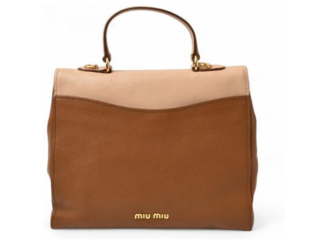 Borsa in pelle Miu Miu e borsa a spalla Marrone - vista 7