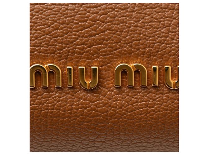 Borsa in pelle Miu Miu e borsa a spalla Marrone - vista 8