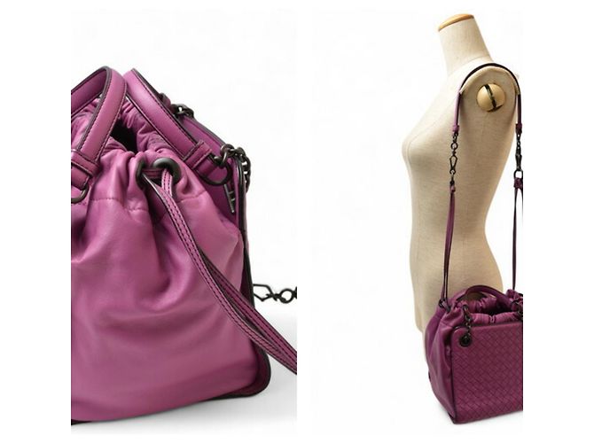 Borsa a spalla Bottega Veneta viola Porpora - vista 3