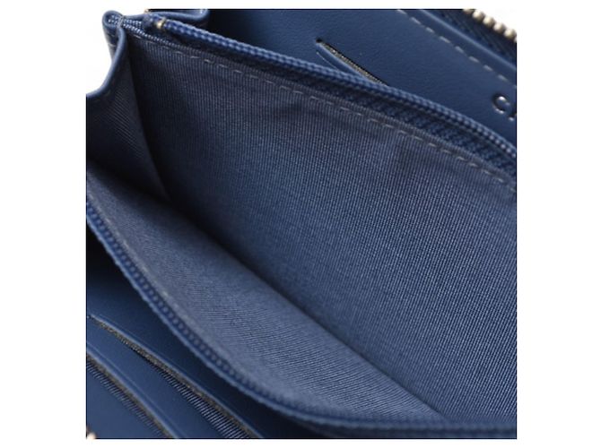 Cartera bi-fold de tweed azul Deauville de Chanel - vista 10
