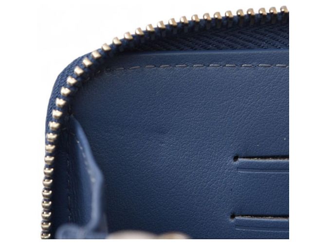 Cartera bi-fold de tweed azul Deauville de Chanel - vista 12