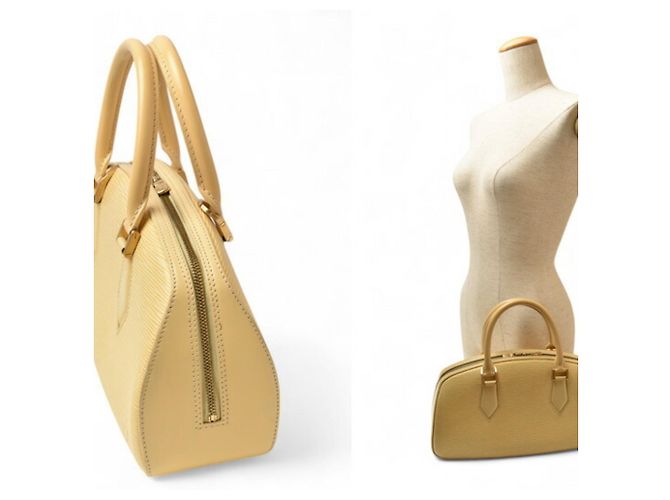 Borsa Louis Vuitton Jasmine Vanilla Giallo - vista 3